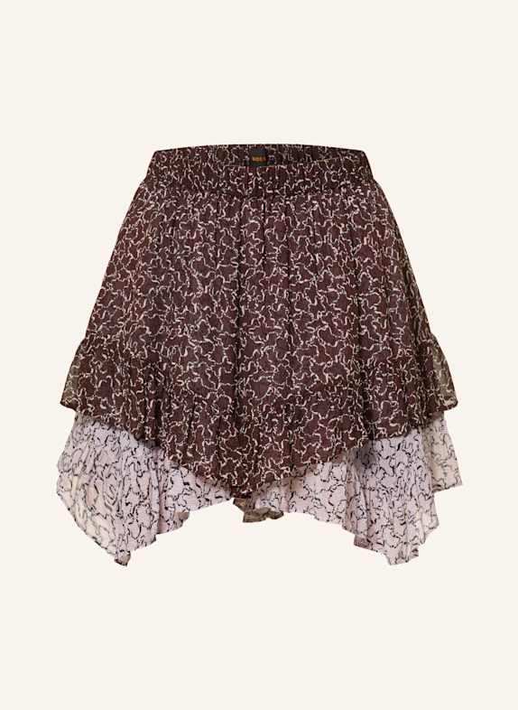 BOSS Faltenrock TOULENA DUNKELROT / SCHWARZ / ROSÉ