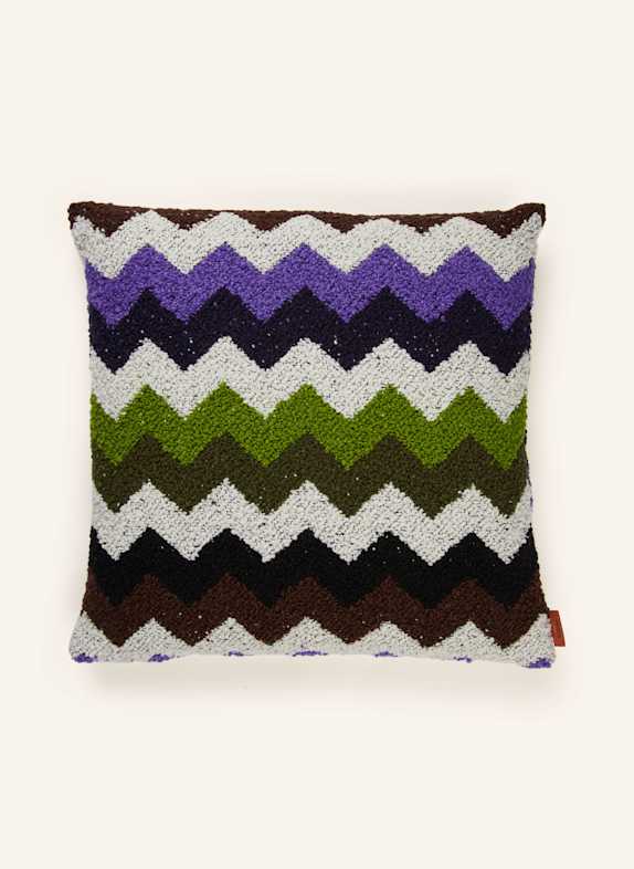 MISSONI Home Dekoracyjna poduszka RICCIO z puchowym wypełnieniem CZARNY / ZIELONY / LILA