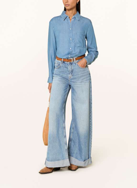 Marc O'Polo Skjortblus i jeanslook 006 mellanblå denimtvätt
