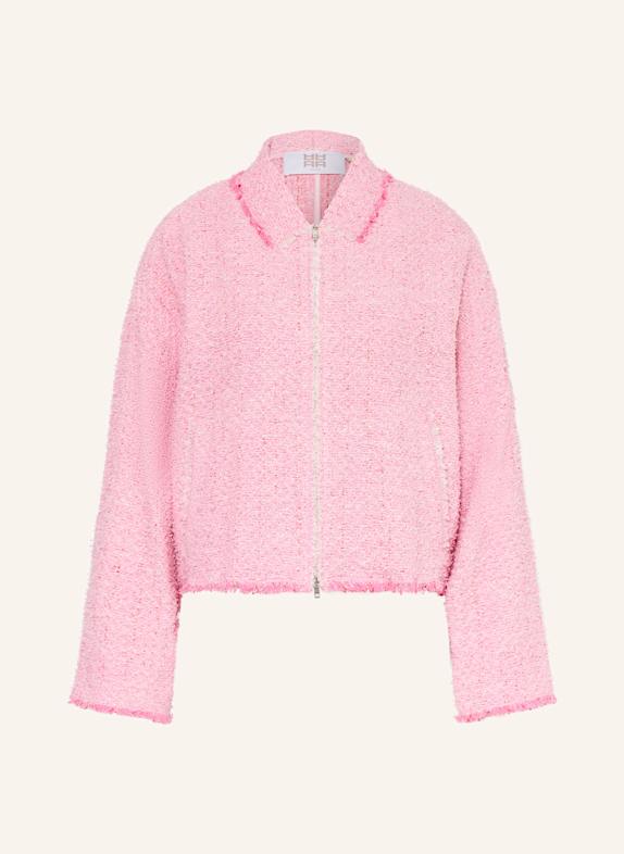 RIANI Tweed-Blouson mit Glitzergarn ROSA