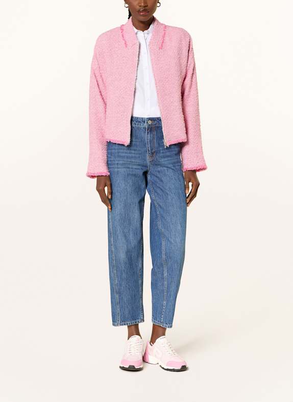 RIANI Tweed-Blouson mit Glitzergarn ROSA