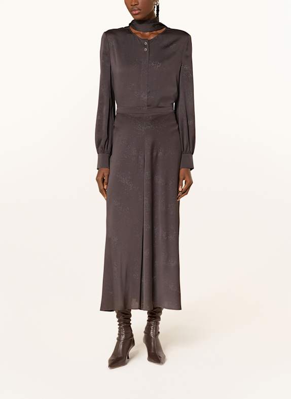 RIANI Satijnen blouse met afneembare strik MARRON FONCÉ