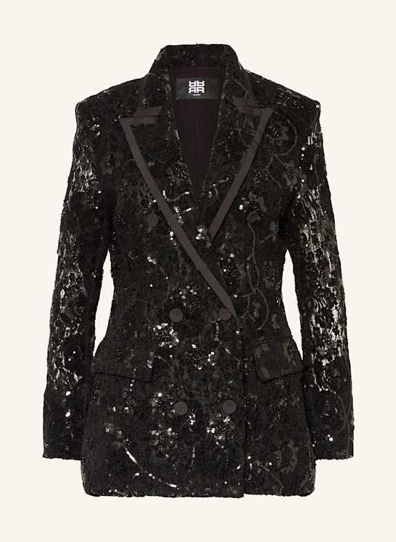 RIANI Spitzenblazer mit Pailletten SCHWARZ