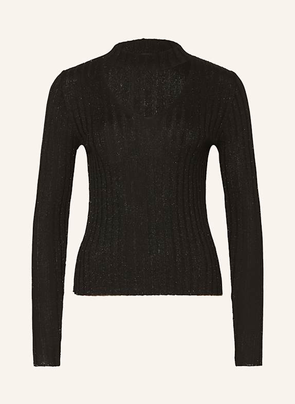RIANI Pullover mit Cut-outs und Glitzergarn SCHWARZ
