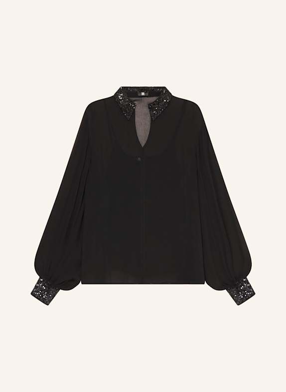 RIANI Blusenshirt mit Pailletten SCHWARZ