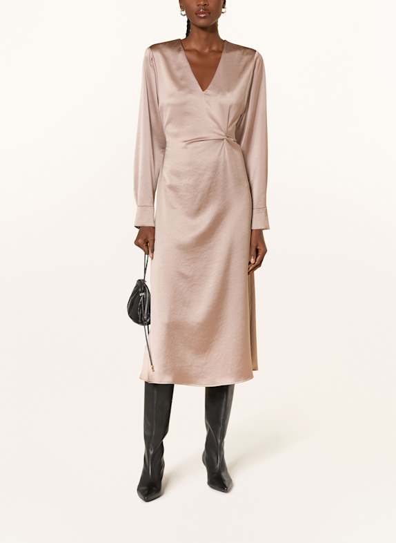 RIANI Satinkleid TAUPE