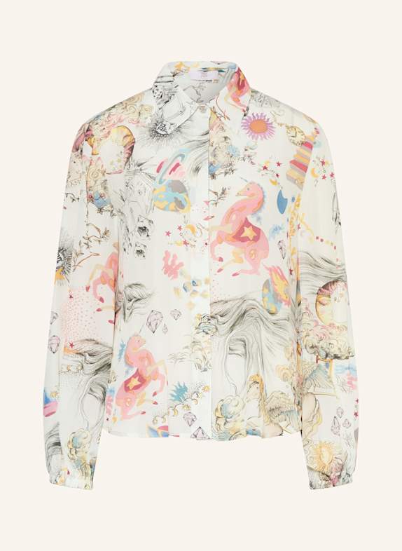 RIANI Hemdbluse WEISS / ROSA / GRÜN