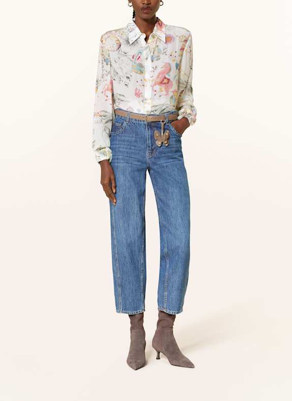 RIANI overhemdblouse WIT / ROZE / GROEN