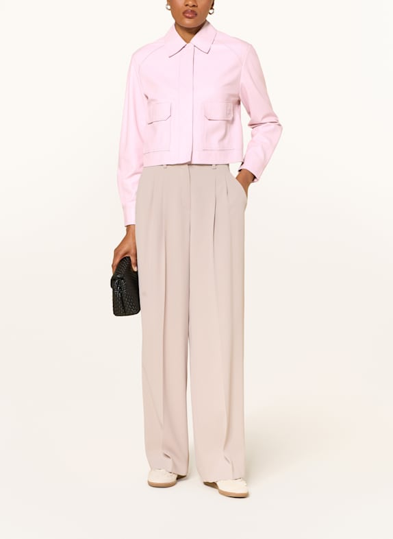 RIANI Kurtka skórzana JASNORÓŻOWY