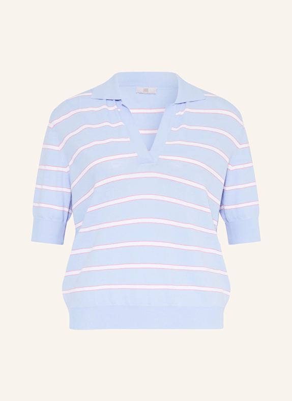 RIANI Strick-Poloshirt HELLBLAU / WEISS