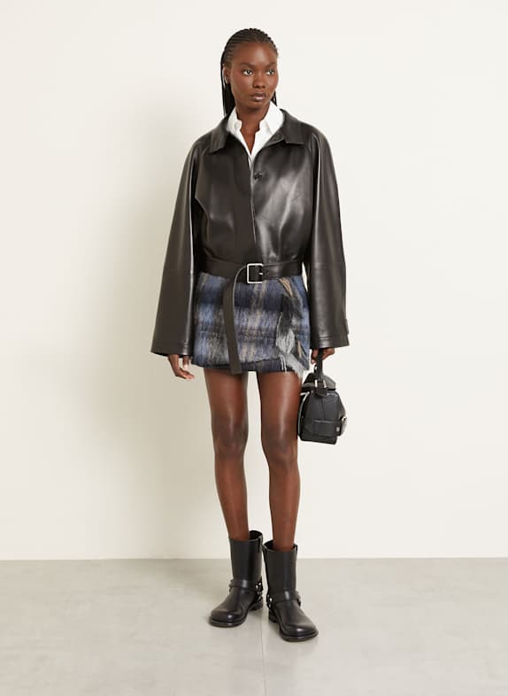 LOEWE Wickelrock mit Mohair DUNKELBLAU / HELLBLAU / HELLGRAU