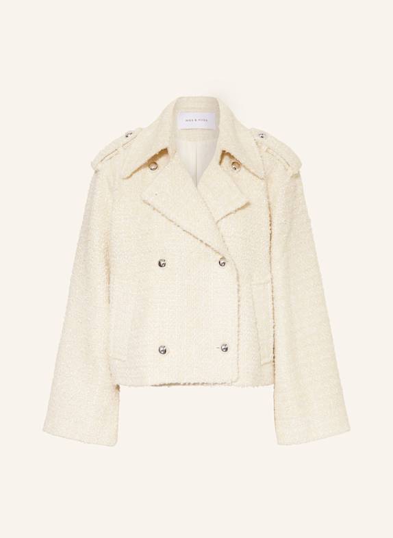 MRS & HUGS Trench-Jacke aus Bouclé CREME