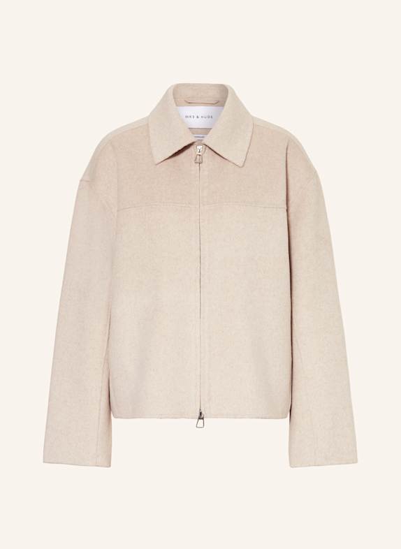 MRS & HUGS Bunda hranatého střihu KRÉMOVÁ