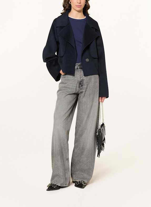 MRS & HUGS Boxy jacket DARK BLUE