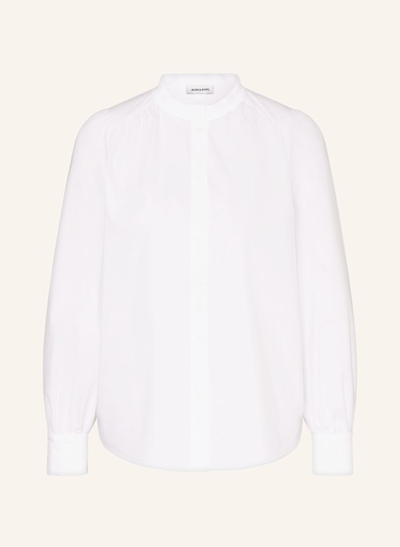MORE & MORE Bluse mit Plissees WEISS