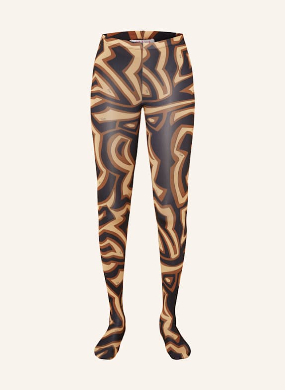 PUCCI Rajstopy z pudełkiem prezentowym CZARNY / JASNOBRĄZOWY / BRĄZOWY