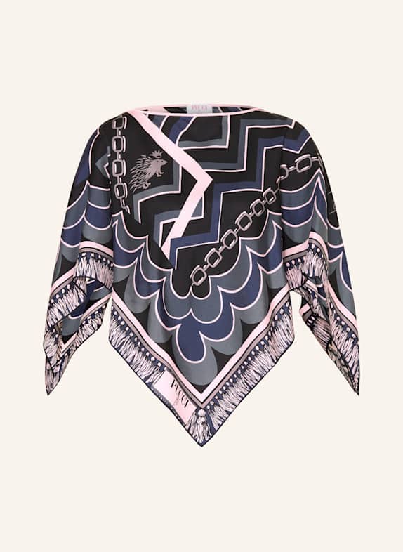 PUCCI Blusentop aus Seide GRAU / HELLROSA