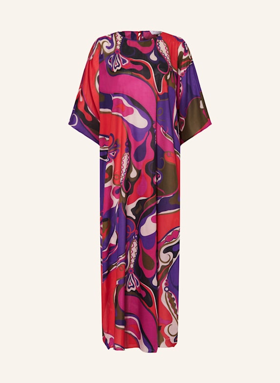 PUCCI Sukienka letnia typu kaftan MOCNORÓŻOWY / LILA / CZARNY