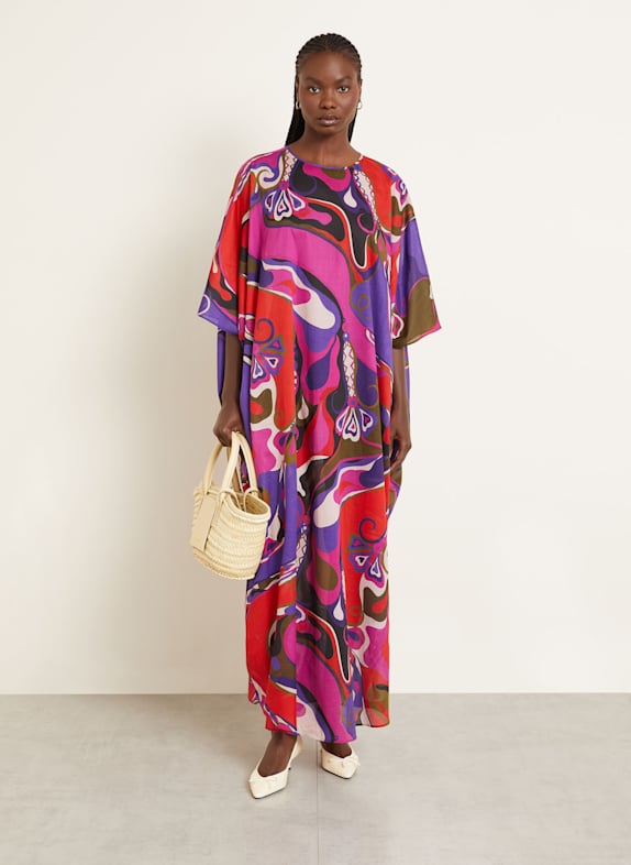 PUCCI Kaftan PINK / LILA / SCHWARZ