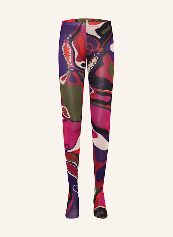 PUCCI Rajstopy z pudełkiem prezentowym LILA / CZERWONY / OLIWKOWY