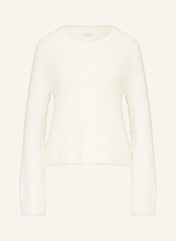 MRS & HUGS Bouclé-Pullover CREME