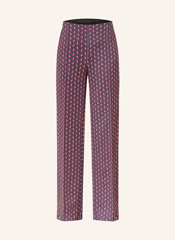 MARC CAIN Wide leg trousers WINDER in jersey 382 periscope