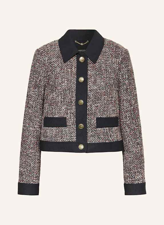 MARC CAIN Boxy jacket made of tweed with glitter thread 382 periscope