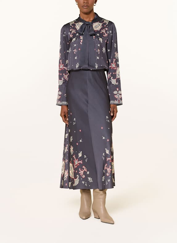 MARC CAIN Schluppenkleid aus Satin 382 periscope