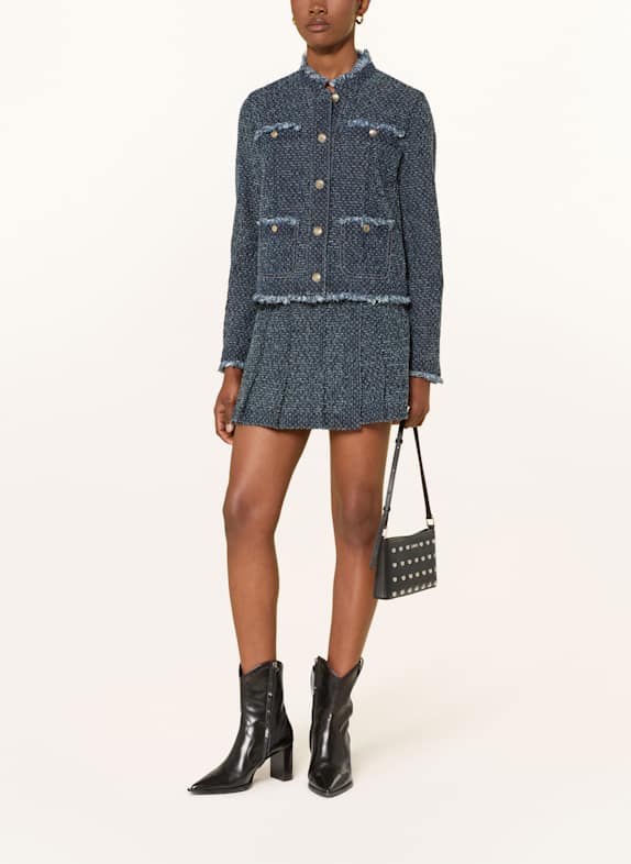 MARC CAIN Tweed-Skort 357 vintage indigo