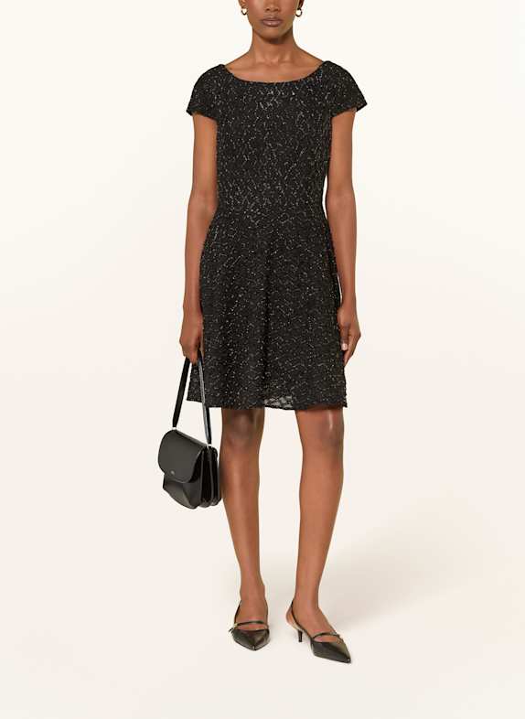MARC CAIN Kleid mit Glitzergarn 900 BLACK