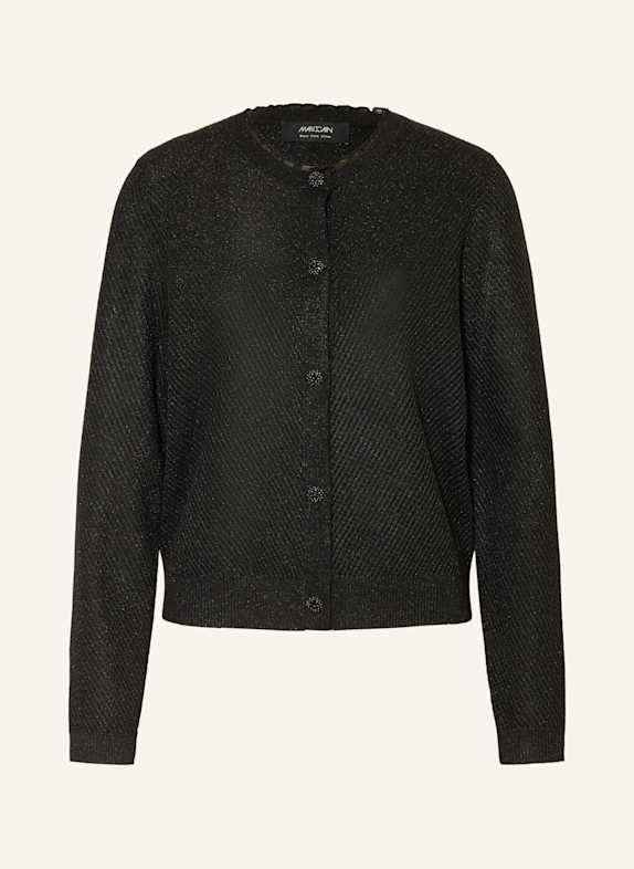 MARC CAIN Cardigan with glitter thread 900 BLACK