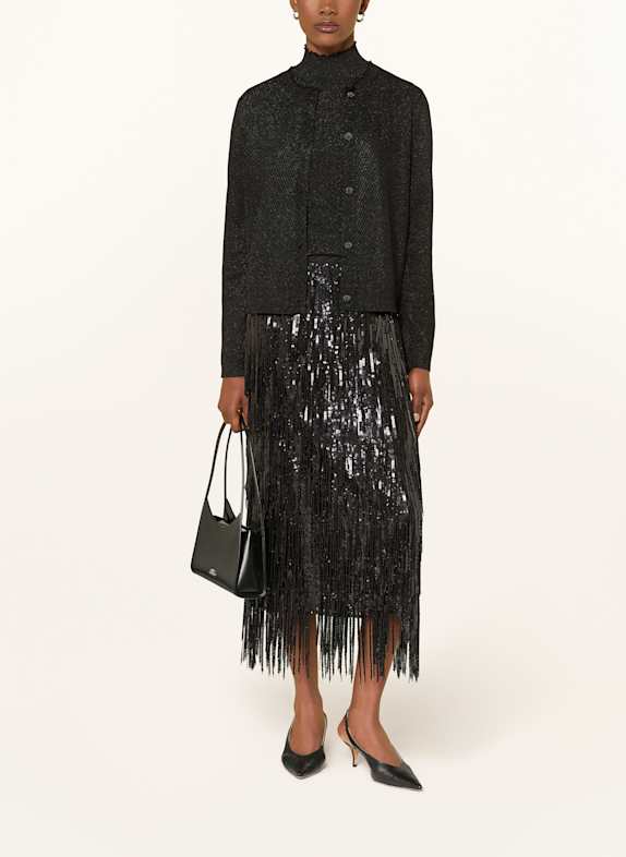 MARC CAIN Vest met glittergaren 900 BLACK