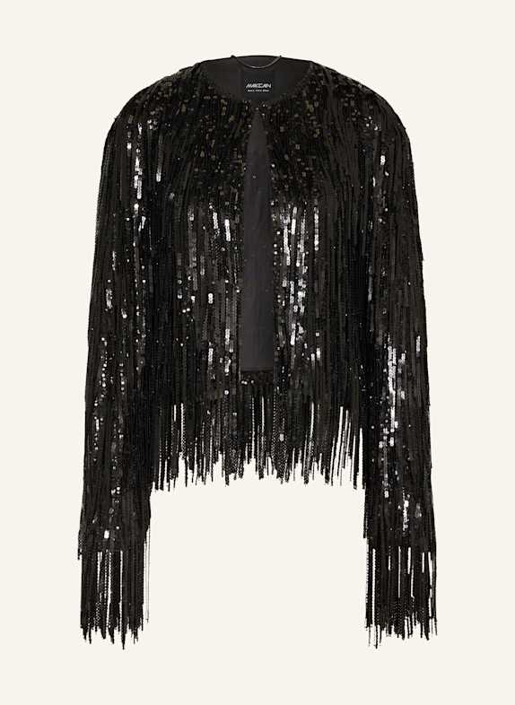 MARC CAIN Kastenjacke mit Pailletten 900 BLACK