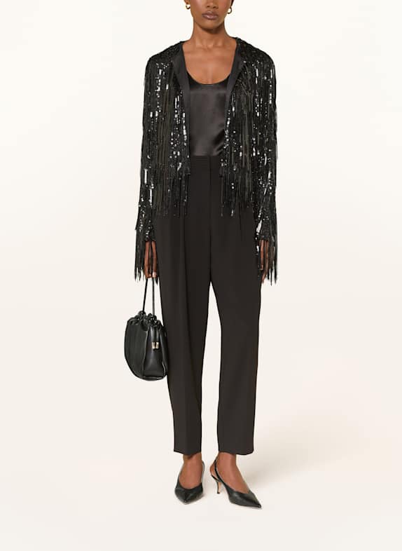 MARC CAIN Jasje met pailletten 900 BLACK