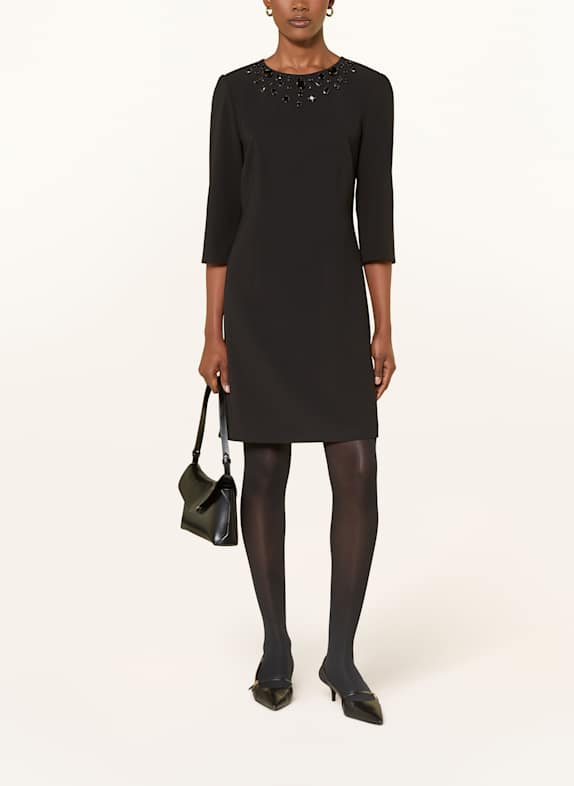 MARC CAIN Kleid mit 3/4-Arm und Schmucksteinen 900 BLACK
