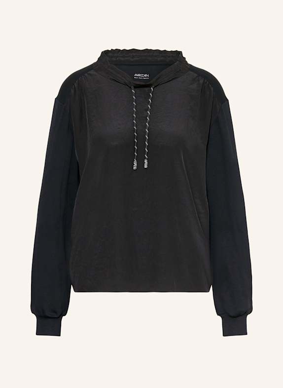 MARC CAIN Blusenshirt im Materialmix 900 BLACK