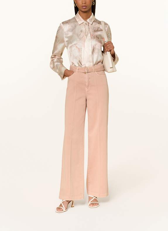 MARC CAIN WARRI Wide-Leg jeans with Rhinestones 217 peach beige