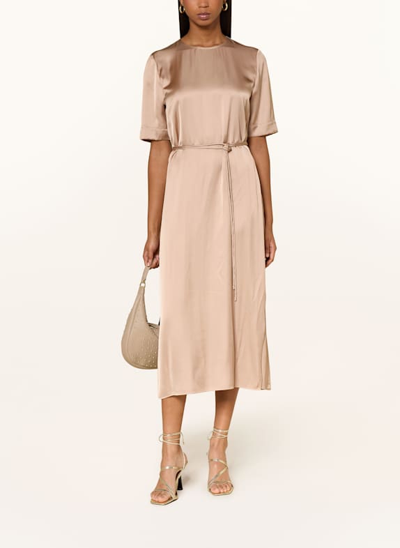 MARC CAIN Satinkleid 619 warm taupe new