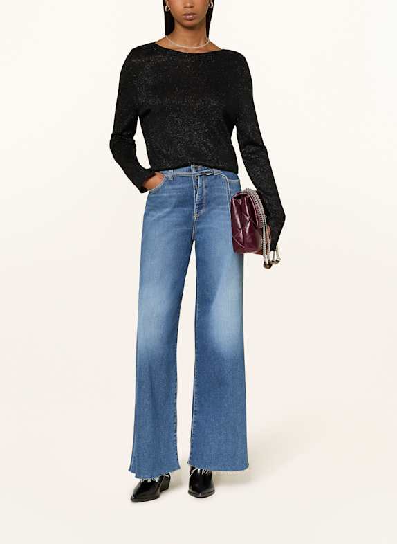 MARC CAIN Pullover mit Glitzergarn 900 BLACK