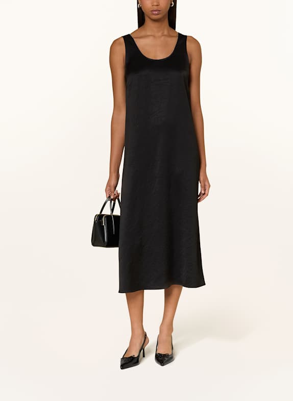 MARC CAIN Satinkleid SCHWARZ