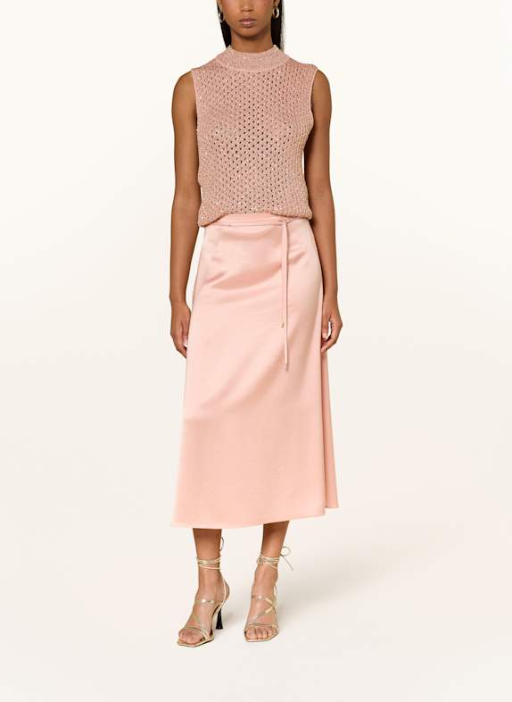 MARC CAIN satijnen rok 217 peach beige