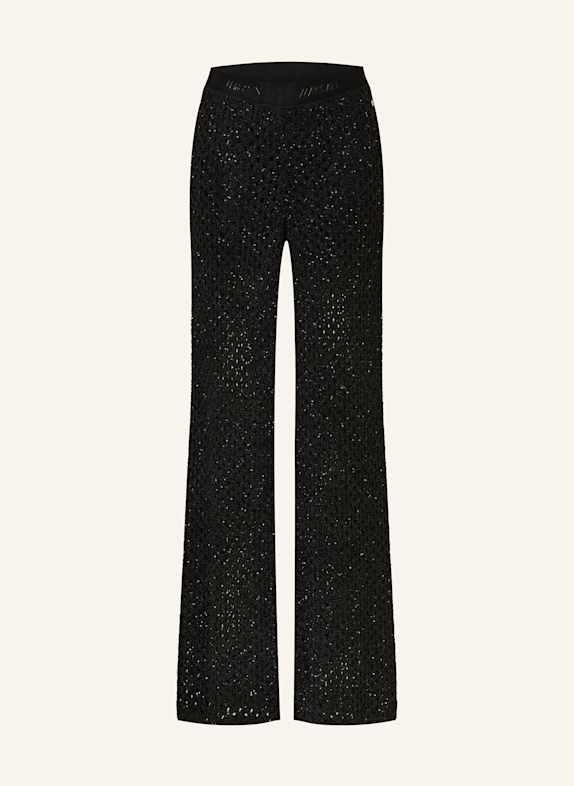 MARC CAIN Strickhose WELKOM mit Pailletten 900 BLACK