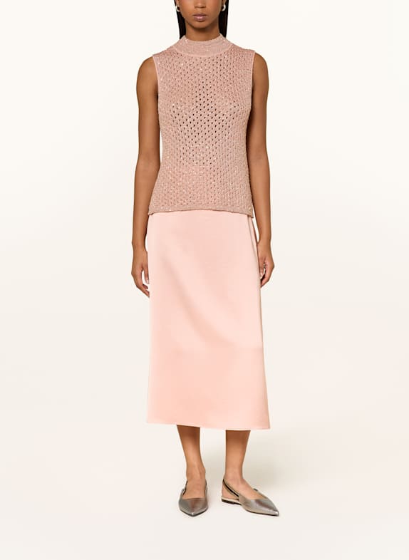 MARC CAIN Gebreide top met pailletten 217 peach beige