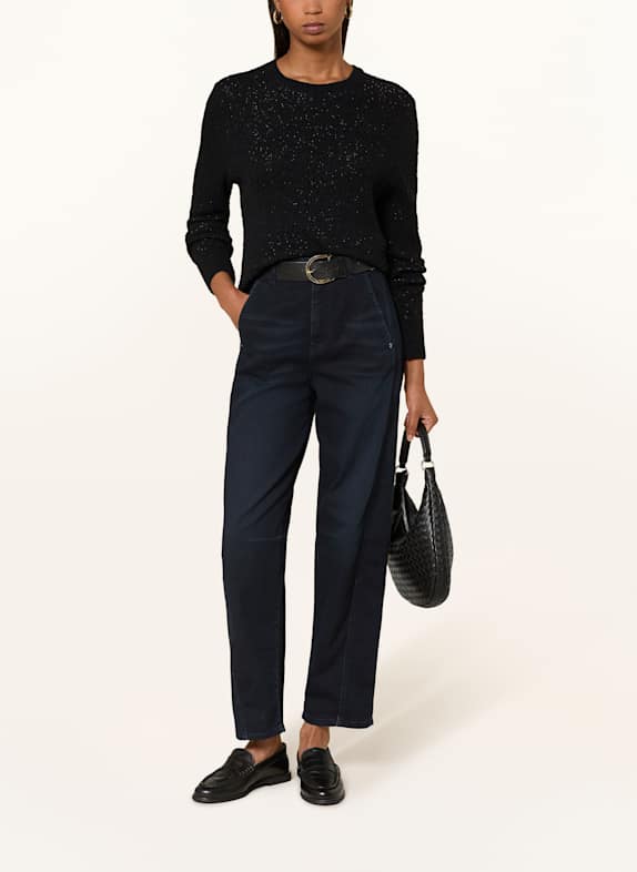 MARC CAIN Trui met glittergaren 900 BLACK