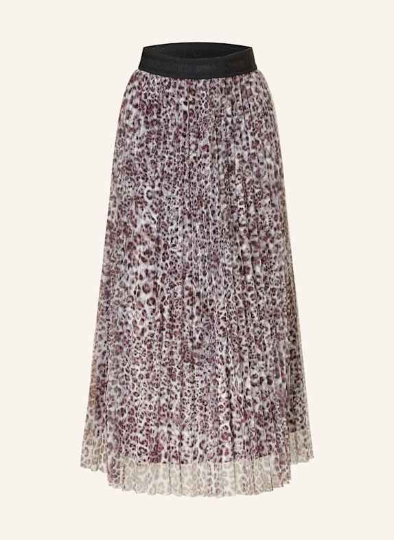 MARC CAIN Plisseerock FUCHSIA / SCHWARZ / WEISS