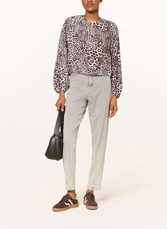 MARC CAIN blouse WIT / ZWART / VIEUX ROSE