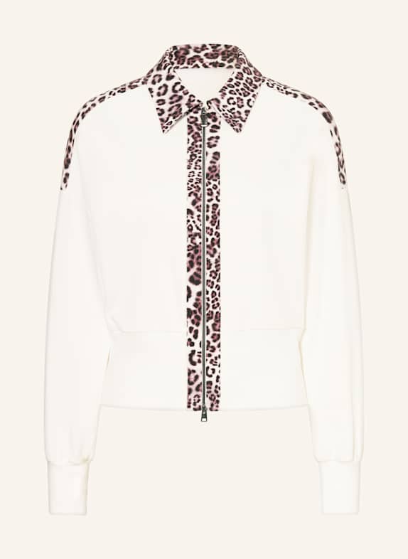 MARC CAIN Sweatjacke WEISS / ALTROSA / SCHWARZ