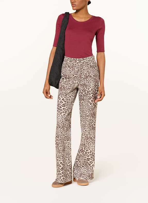 MARC CAIN Shirt with 3/4 sleeves DARK RED