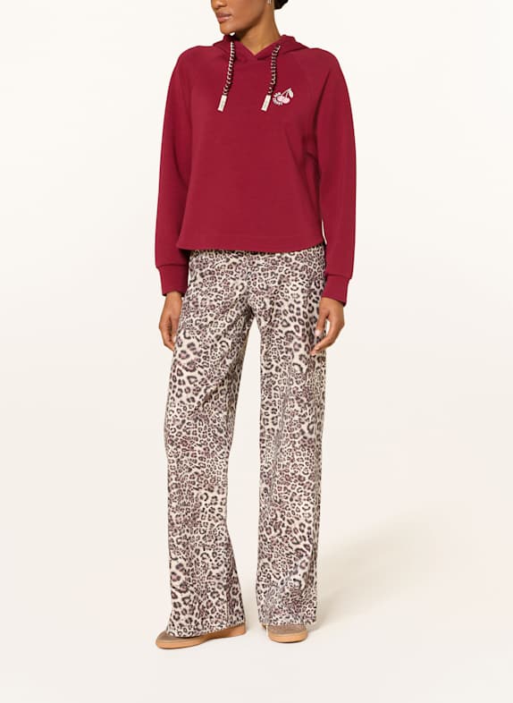 MARC CAIN Wide Leg Jeans WARRI med smyckestenar ECRU / LJUSLILA / SVART
