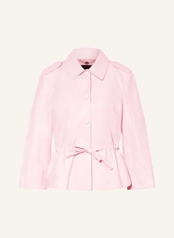 MARC CAIN Kurtka skórzana 255 pink tulle